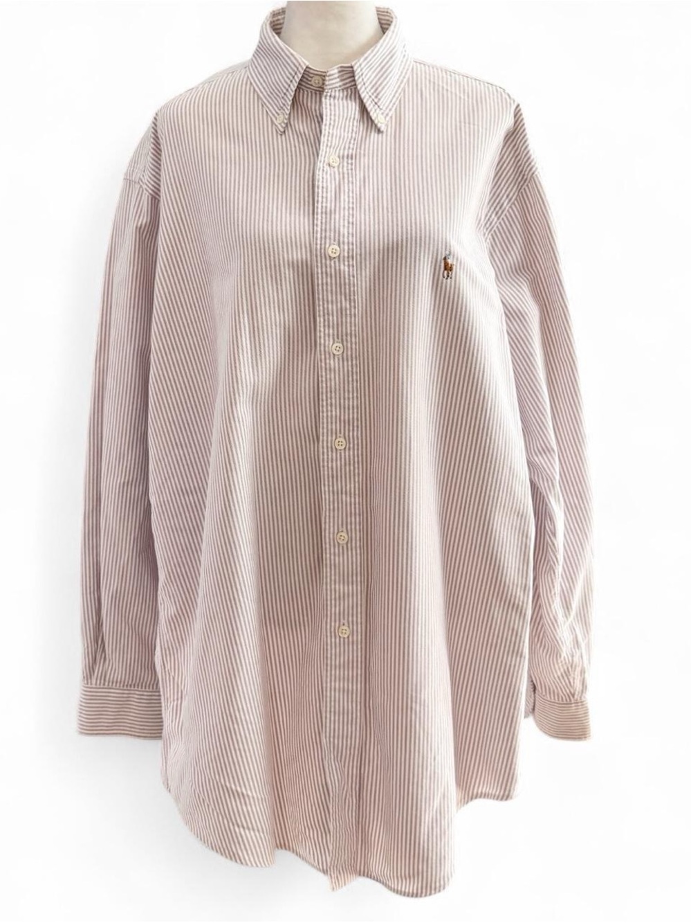 Ralph Lauren Yarmouth Men’s Purple Striped Button Down Shirt Size 16-33
